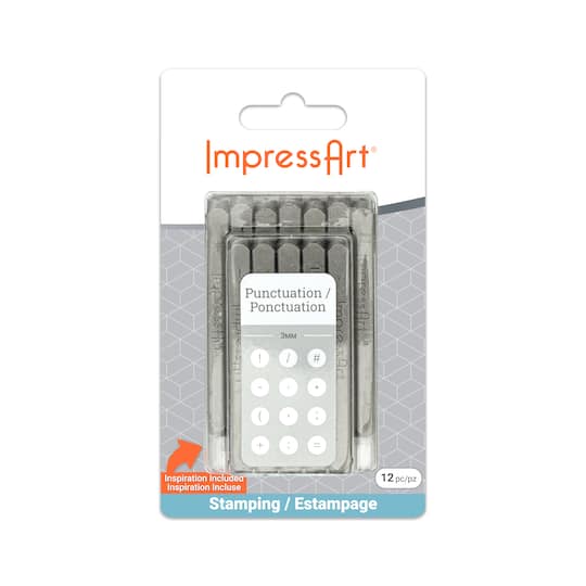 ImpressArt 3mm Punctuation Metal Stamps ct in Silver 3 mm Michaels ImpressArt 3mm Punctuation Metal Stamps ct in Silver 3 mm Michaels